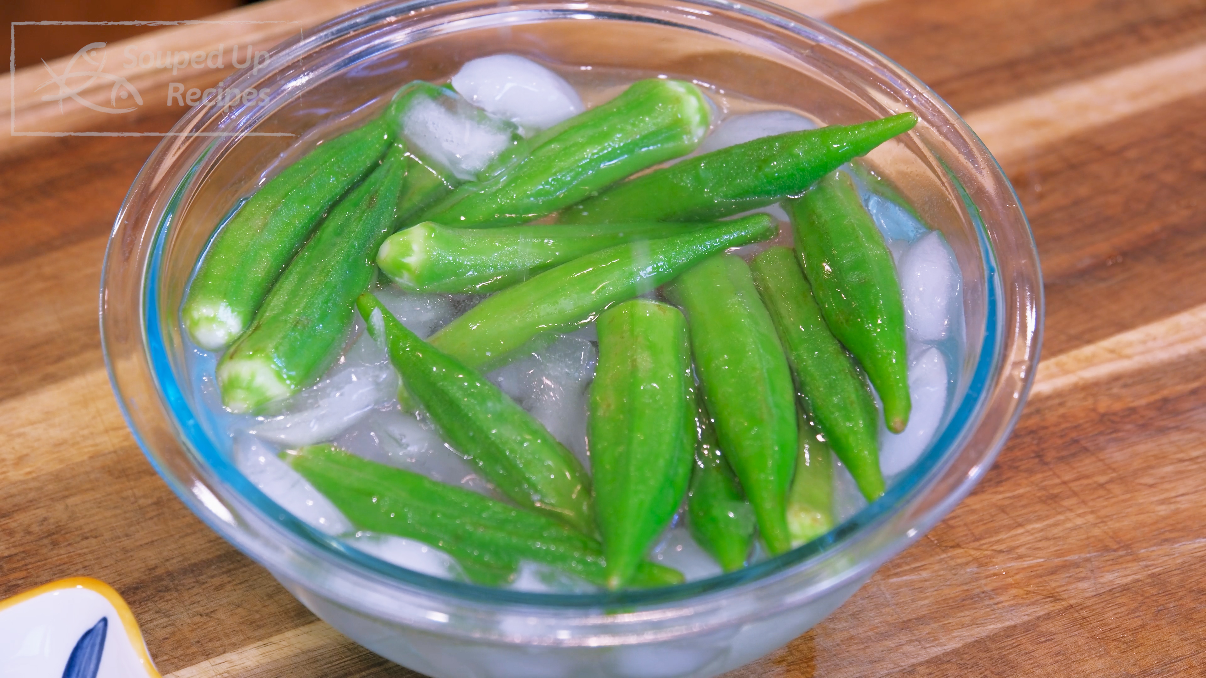 Image of Take the okra out and add them to an ice...