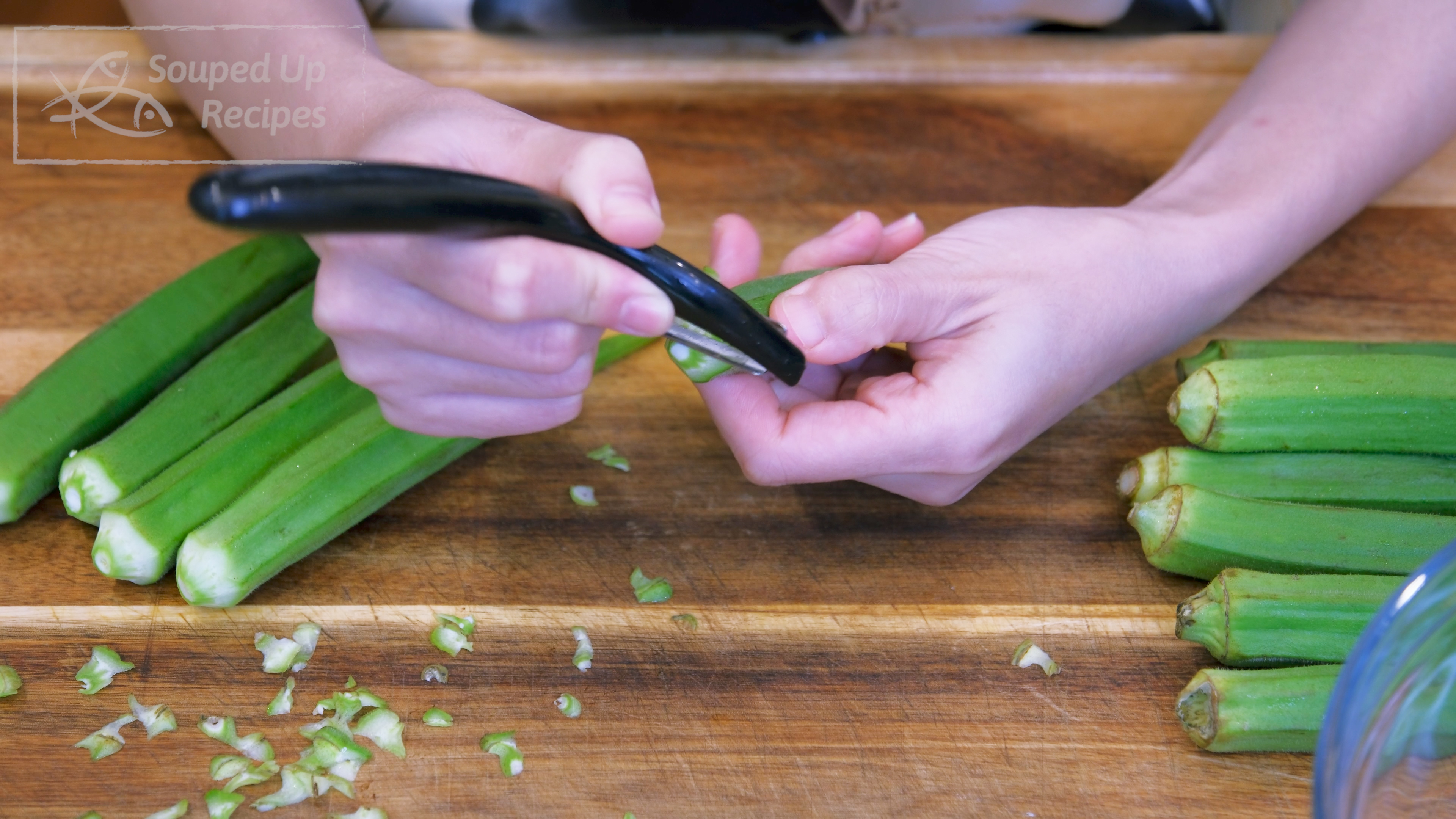 Image of Use a peeler to peel the tough calyx of the...