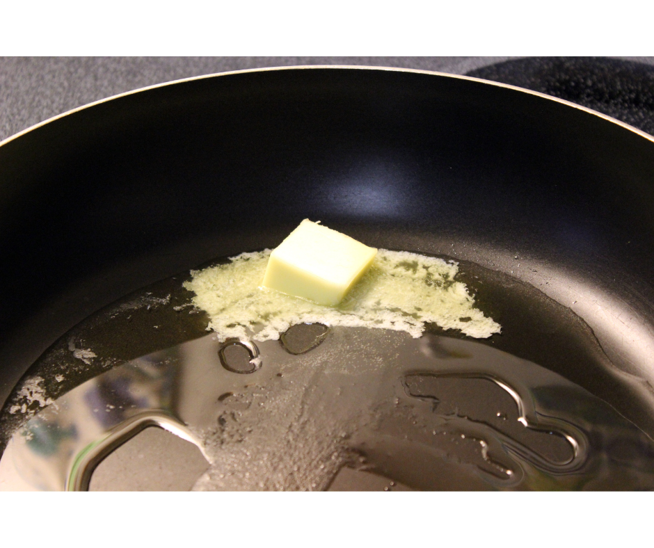 Image of While the flounder is baking, melt the butter in a...