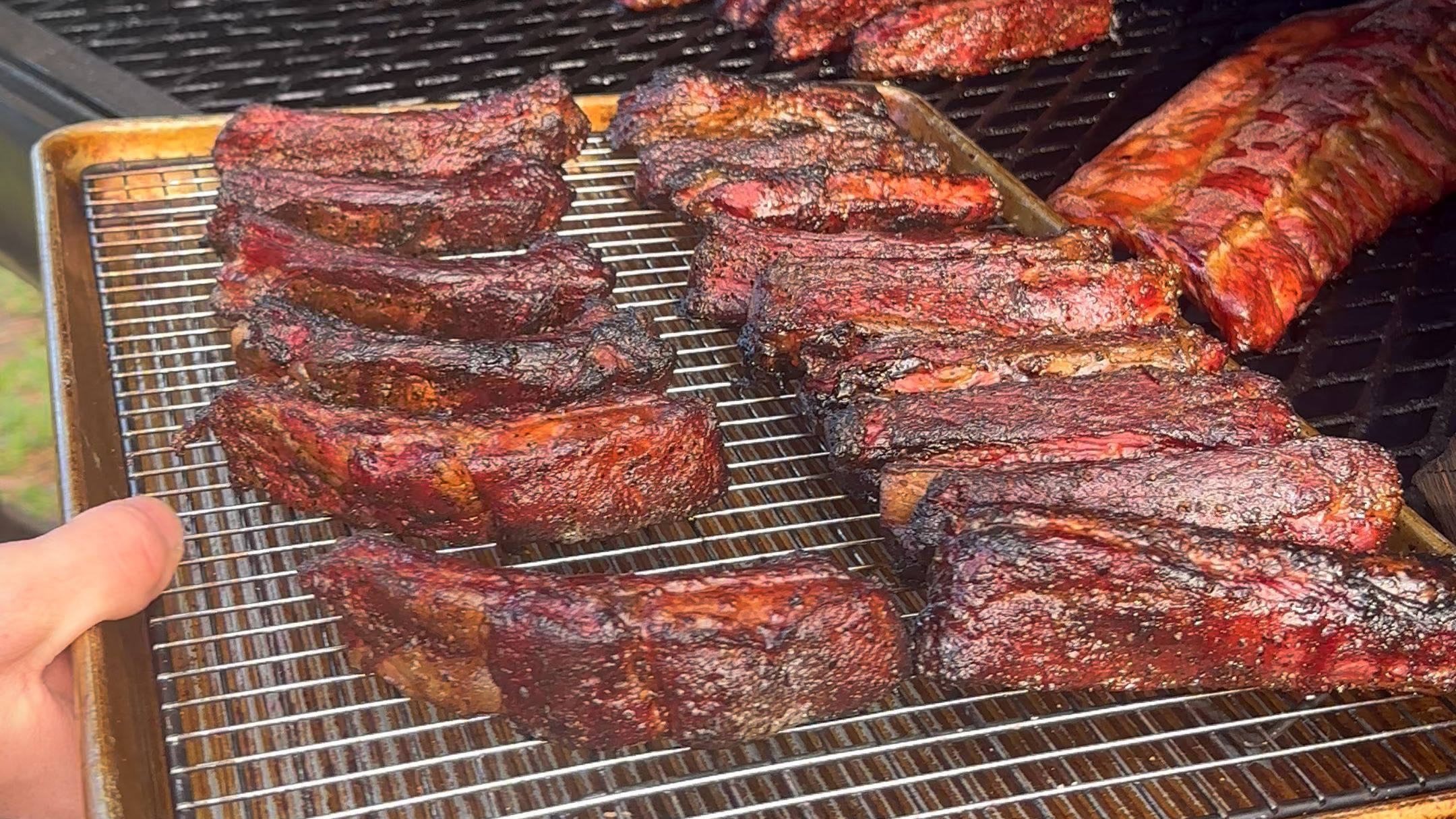 Image of Smoke your ribs until they hit about 185 degrees internal...