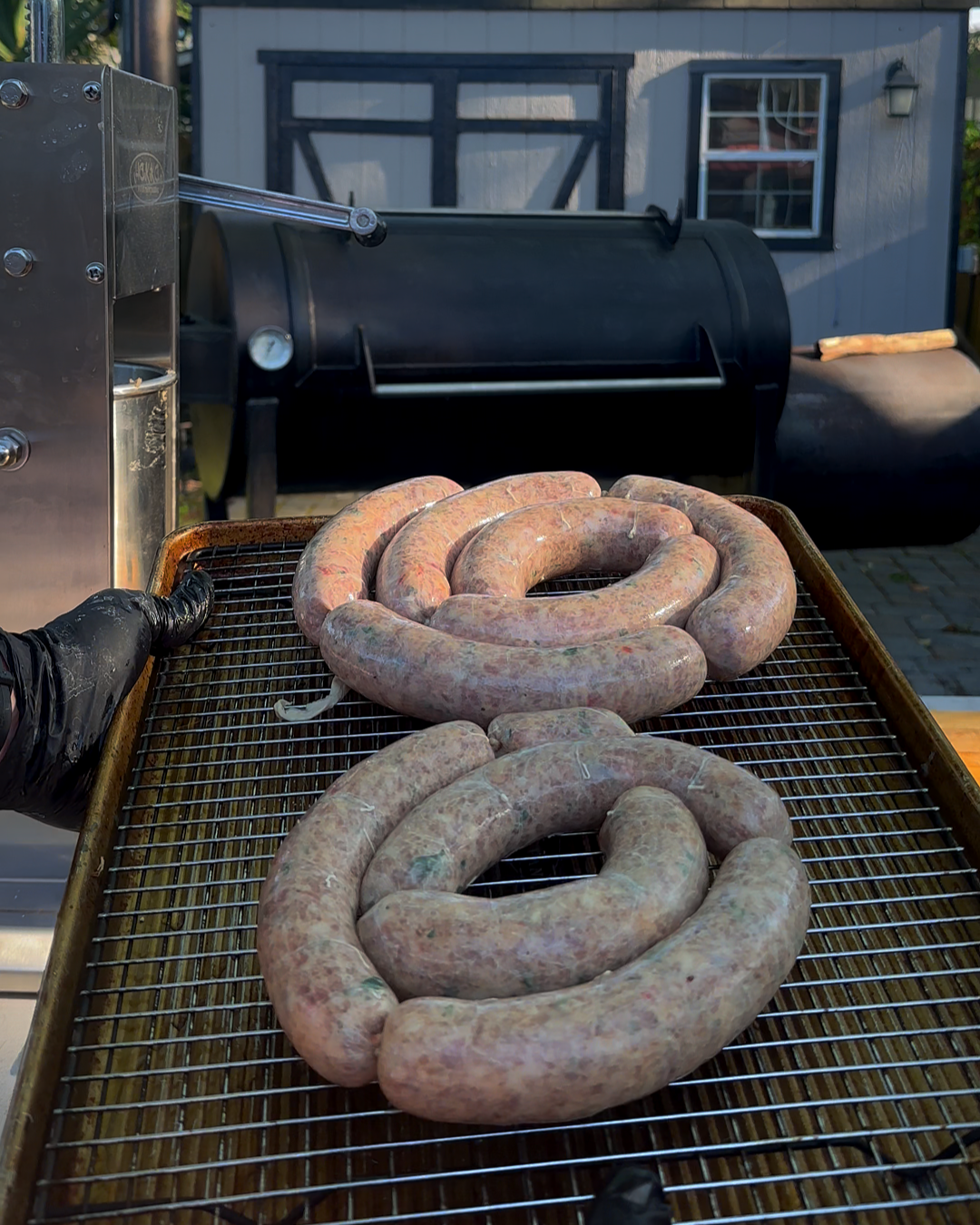 Image of Stuff your sausages and let those sit in the fridge...