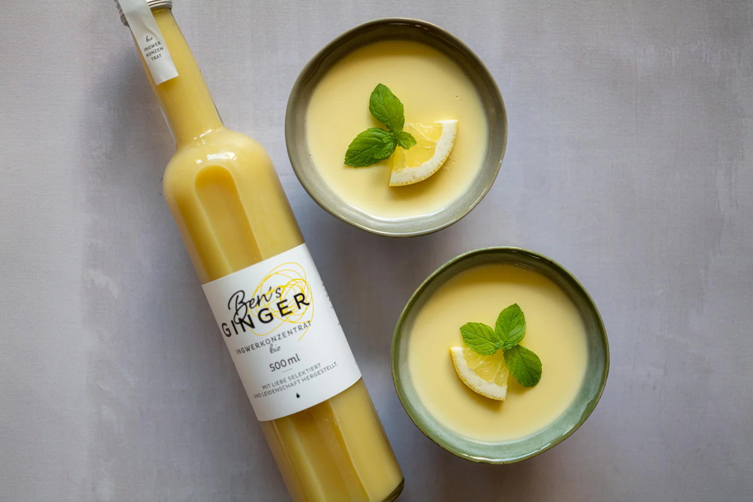 Ingwer Panna Cotta mit Zitrone
