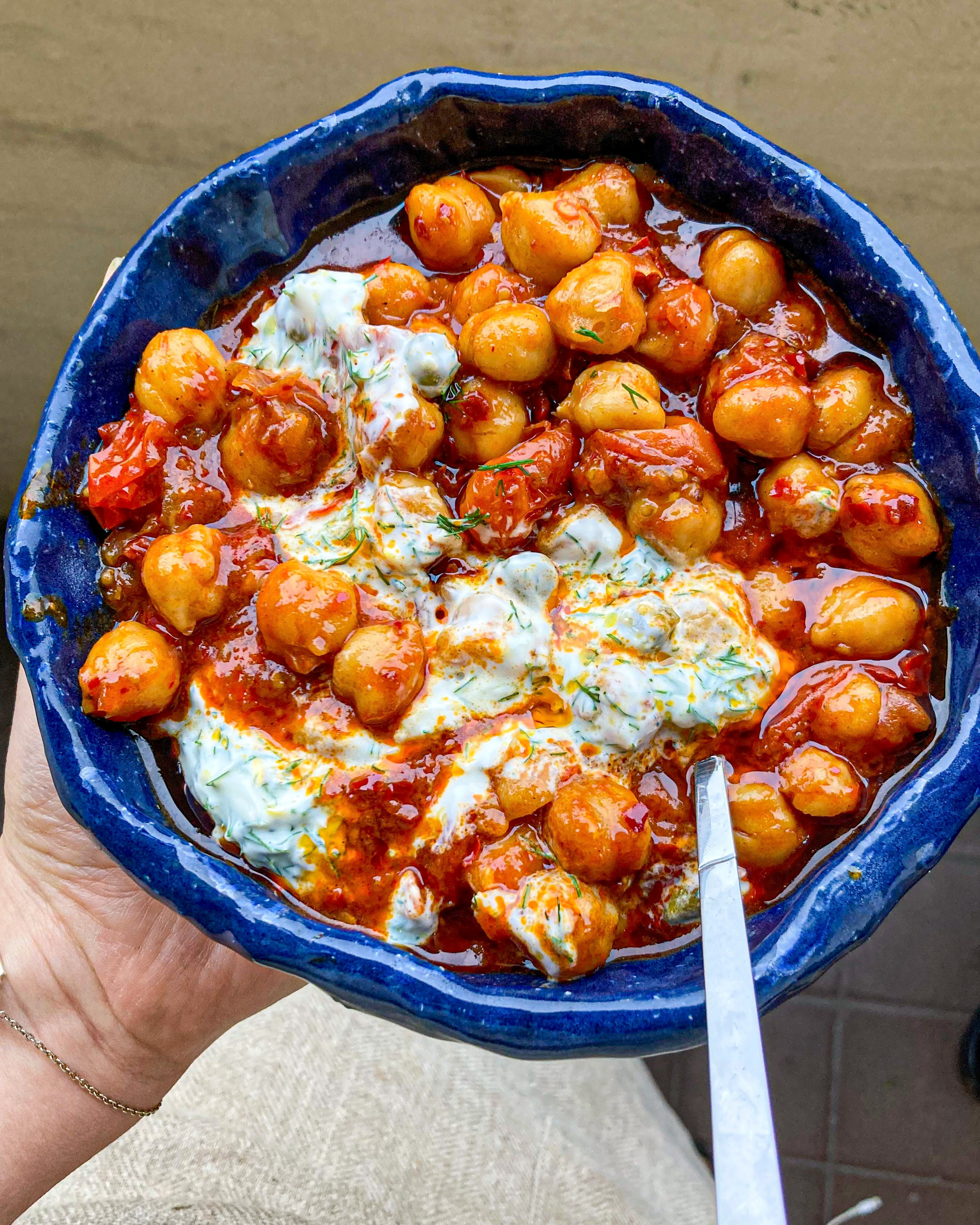 beans_recipe_chickpea_harissa_stew_herby yoghurt_rose harissa_boldbeanco_belazu_beans_uk