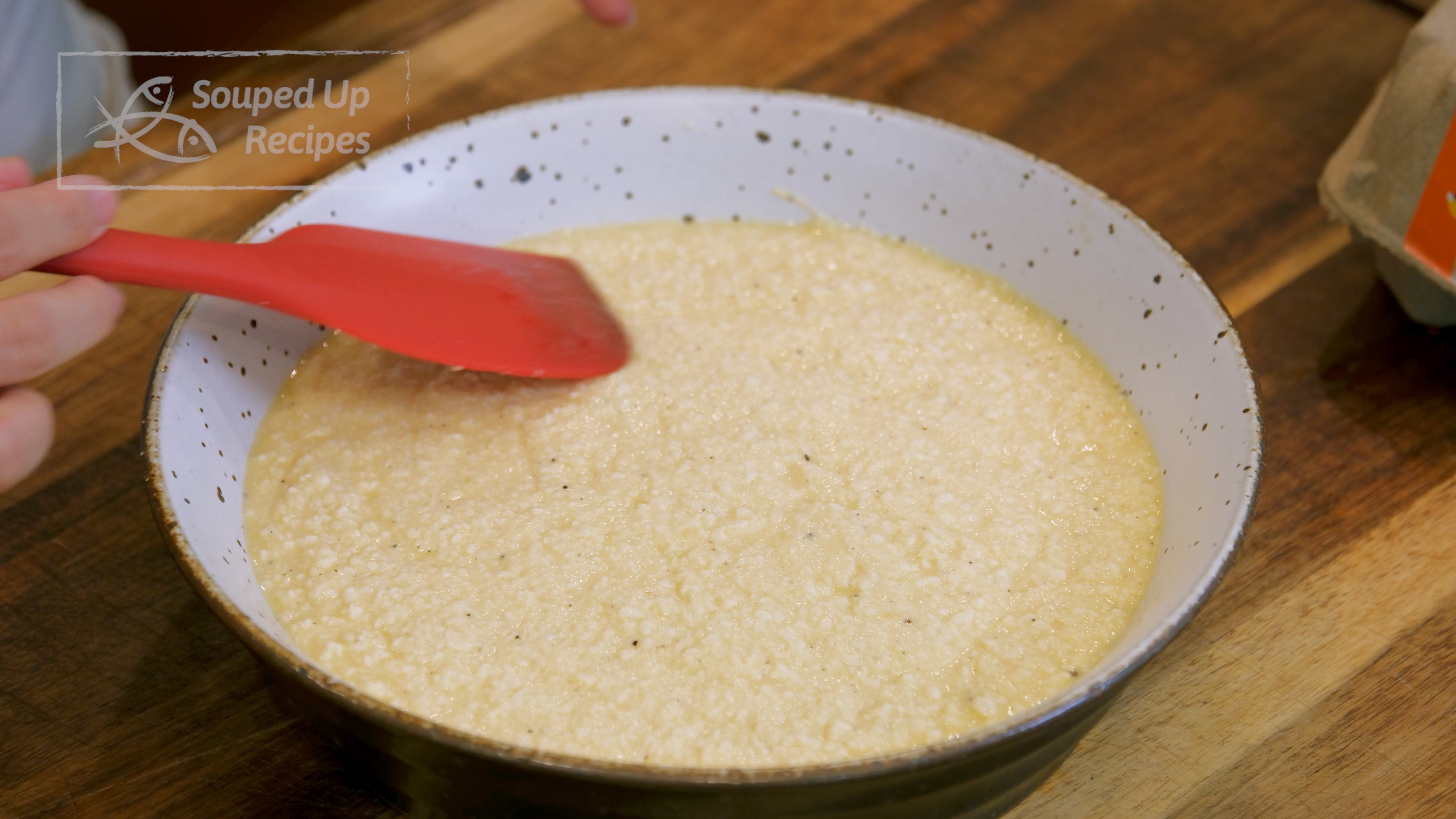 Image of Pour the egg and tofu mixture onto a heat-proof serving...