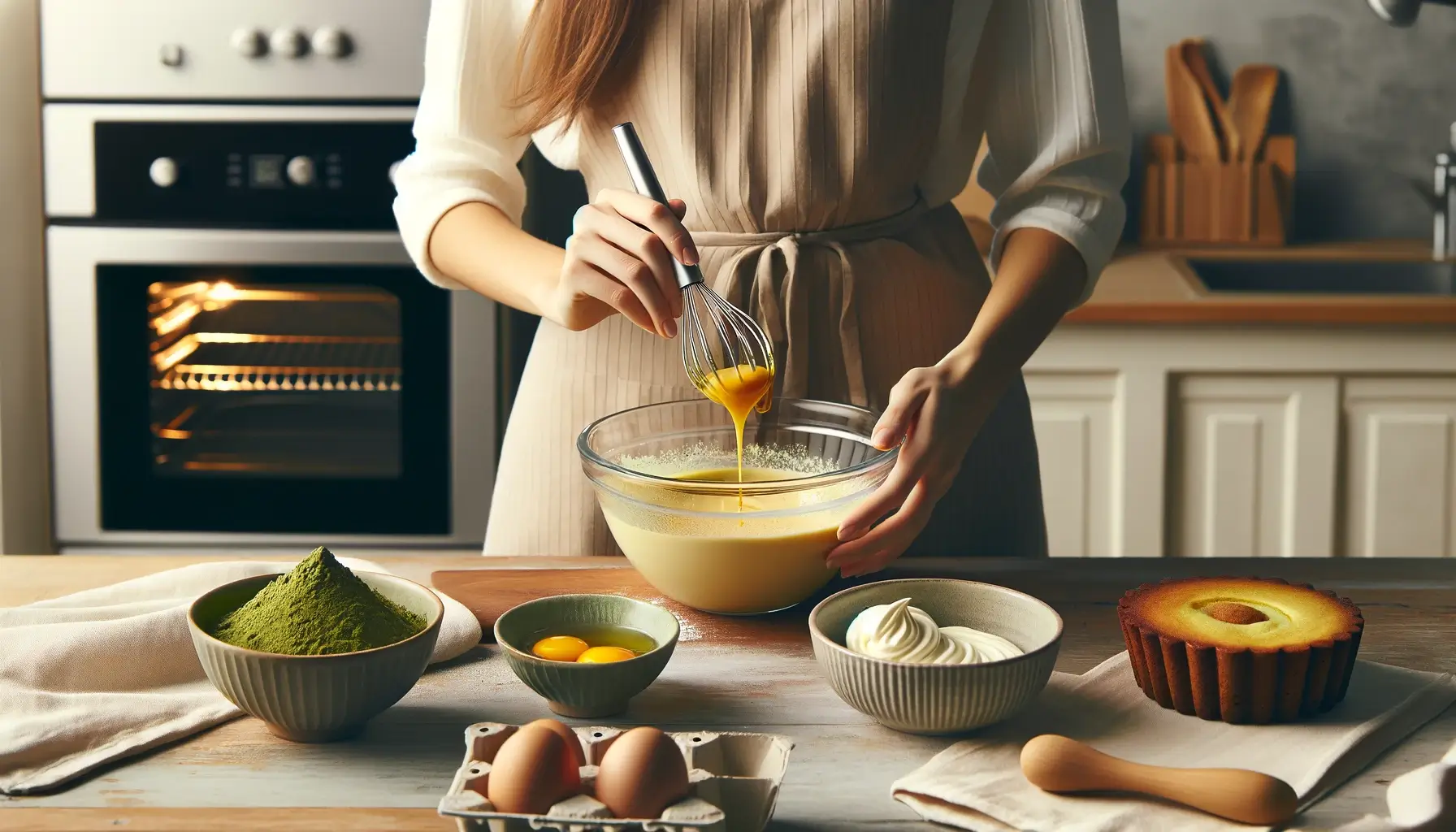 Image of Gently fold the egg yolk mixture into the dry ingredients...