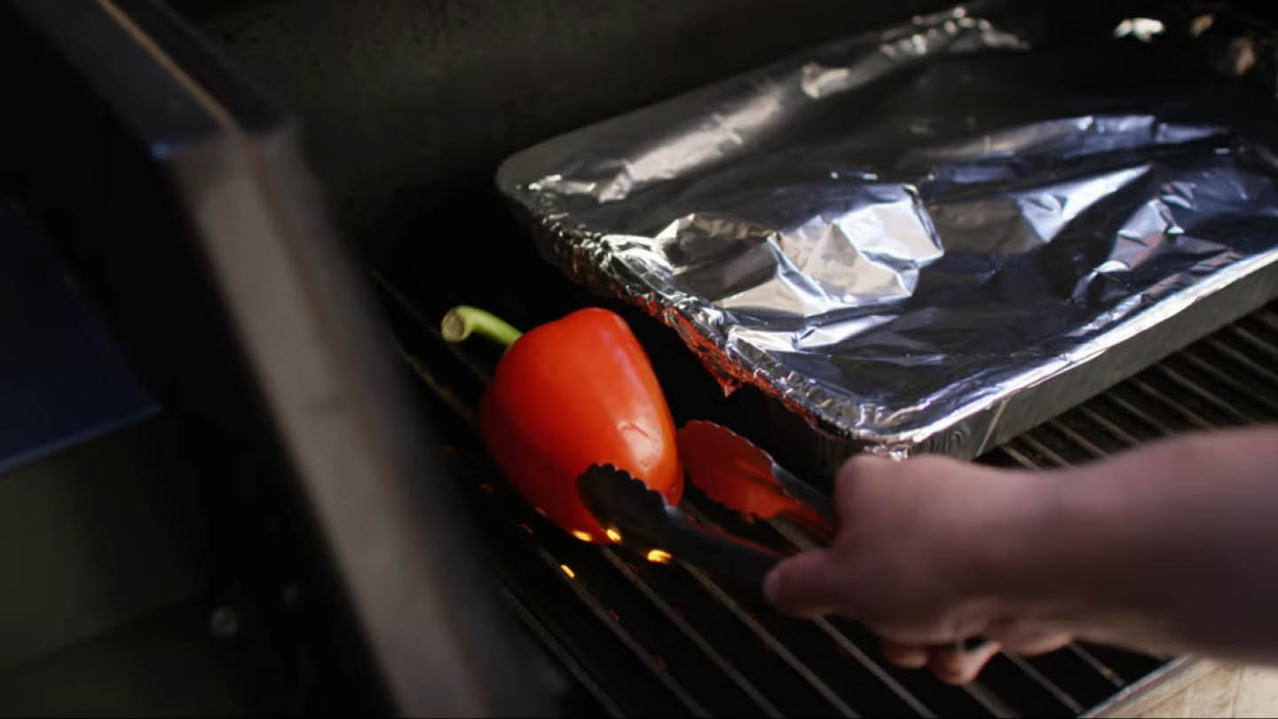 Image of While the cabbage is cooking, place the red bell pepper...