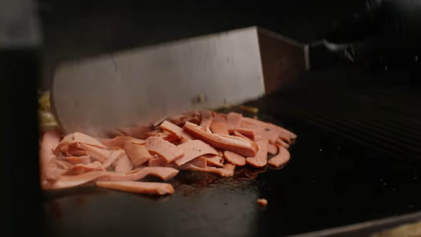 Image of Spray the griddle with the duck fat, then add the...