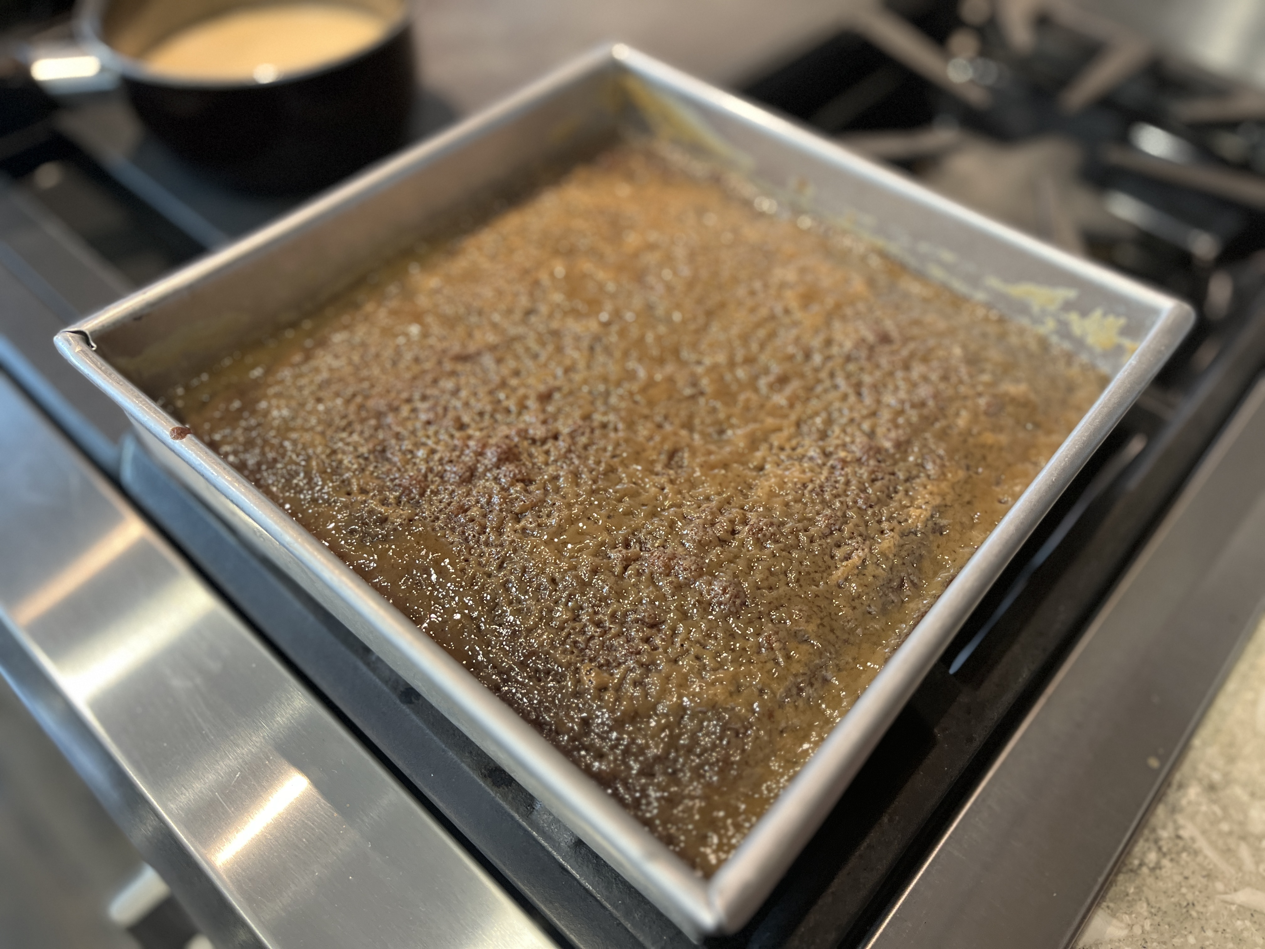 Image of Pour batter into prepared baking dish and bake for 30...