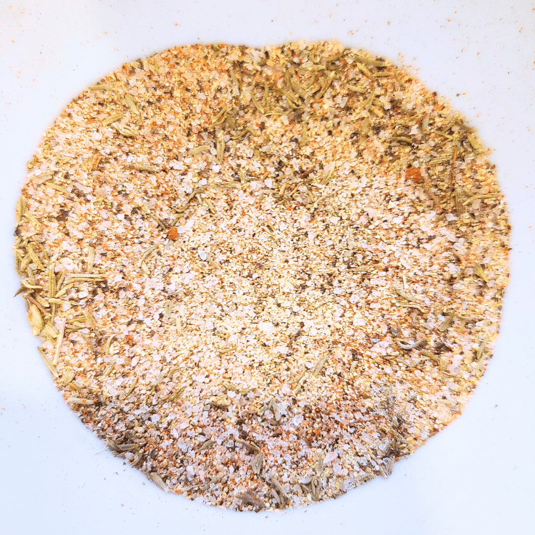 Image of Mix all the rub ingredients in a bowl.