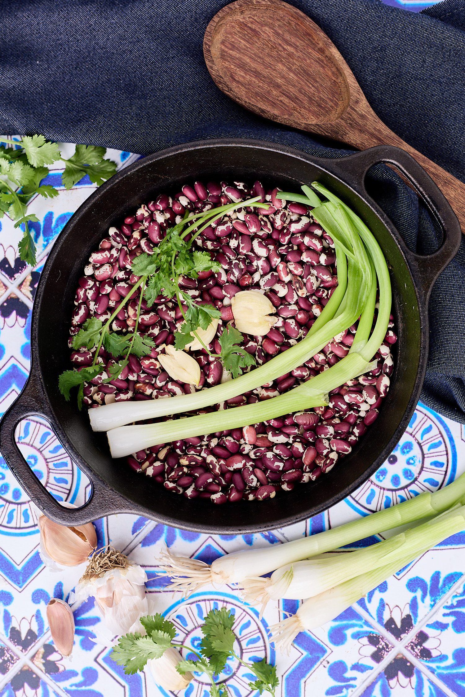 Image of Rinse and pick over 1 pound of anasazi beans. Smash...