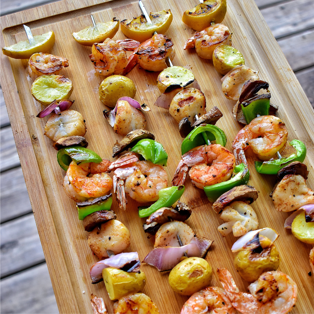 White Wine & Citrus Shrimp & Scallop Kabobs