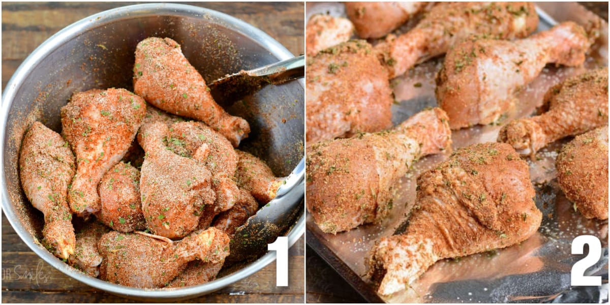 Image of Transfer the chicken drumstick to the cassava flour mixture and...