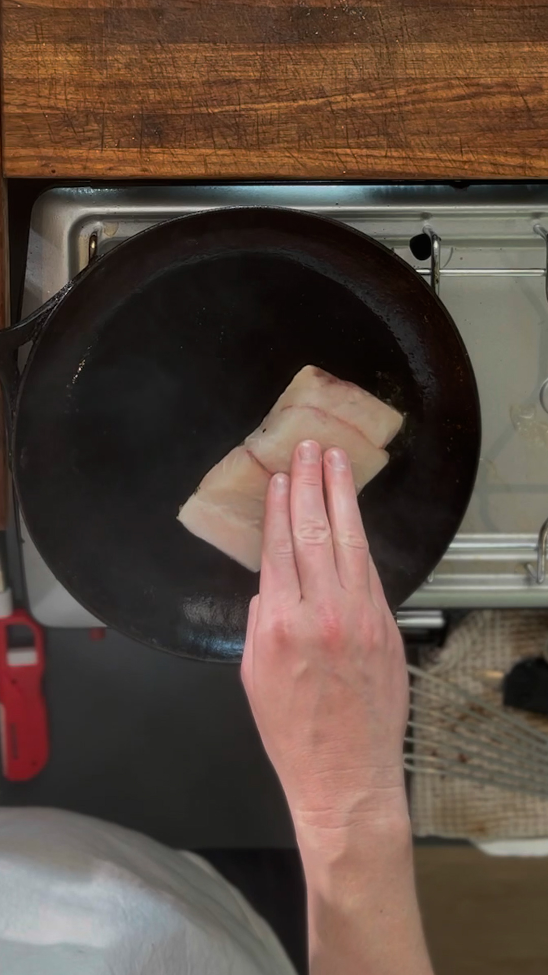 Image of Cook the Barramundi from the skin side down until it...