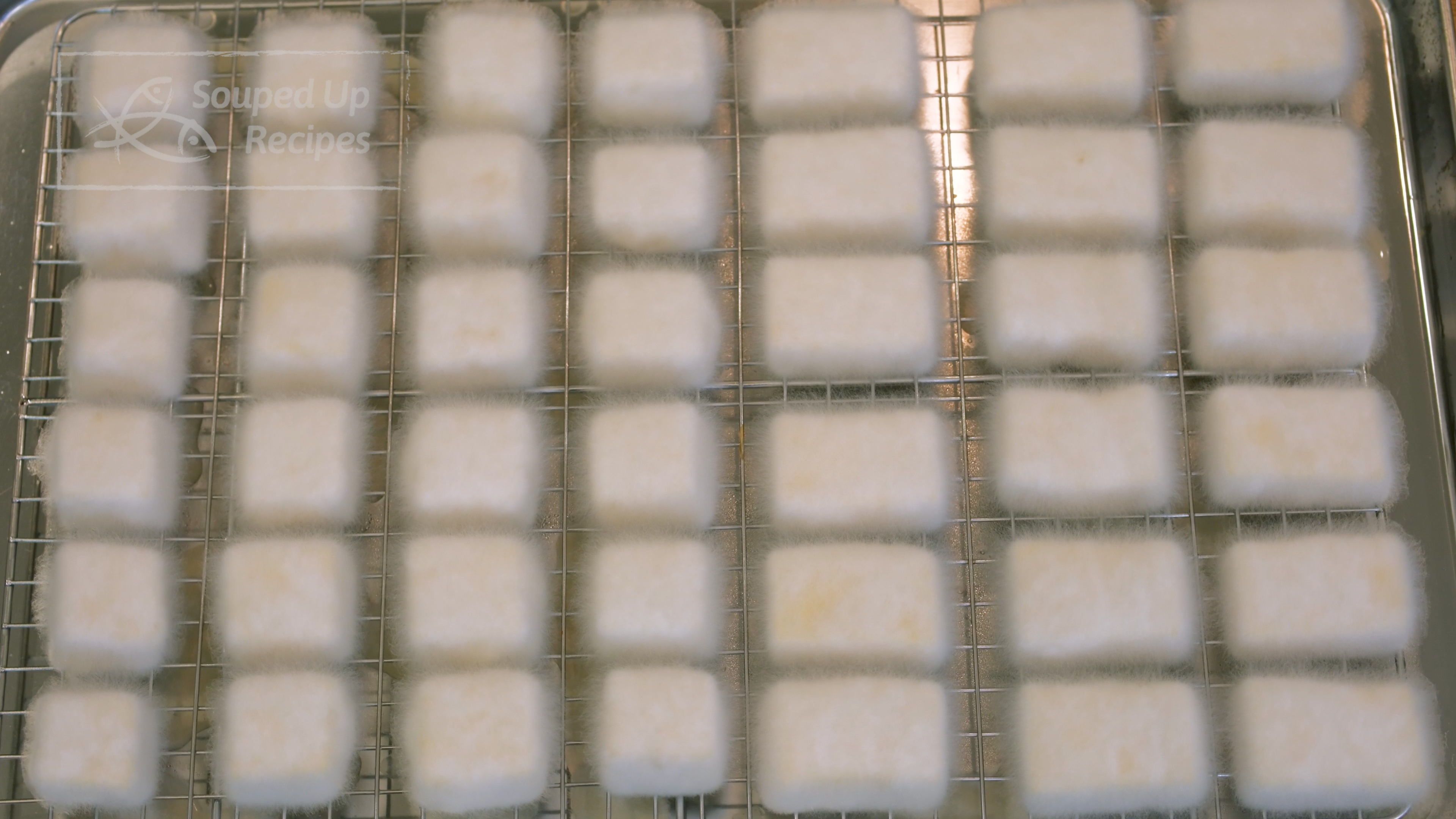 Image of 36 hours later, all the tofu is covered completely with...