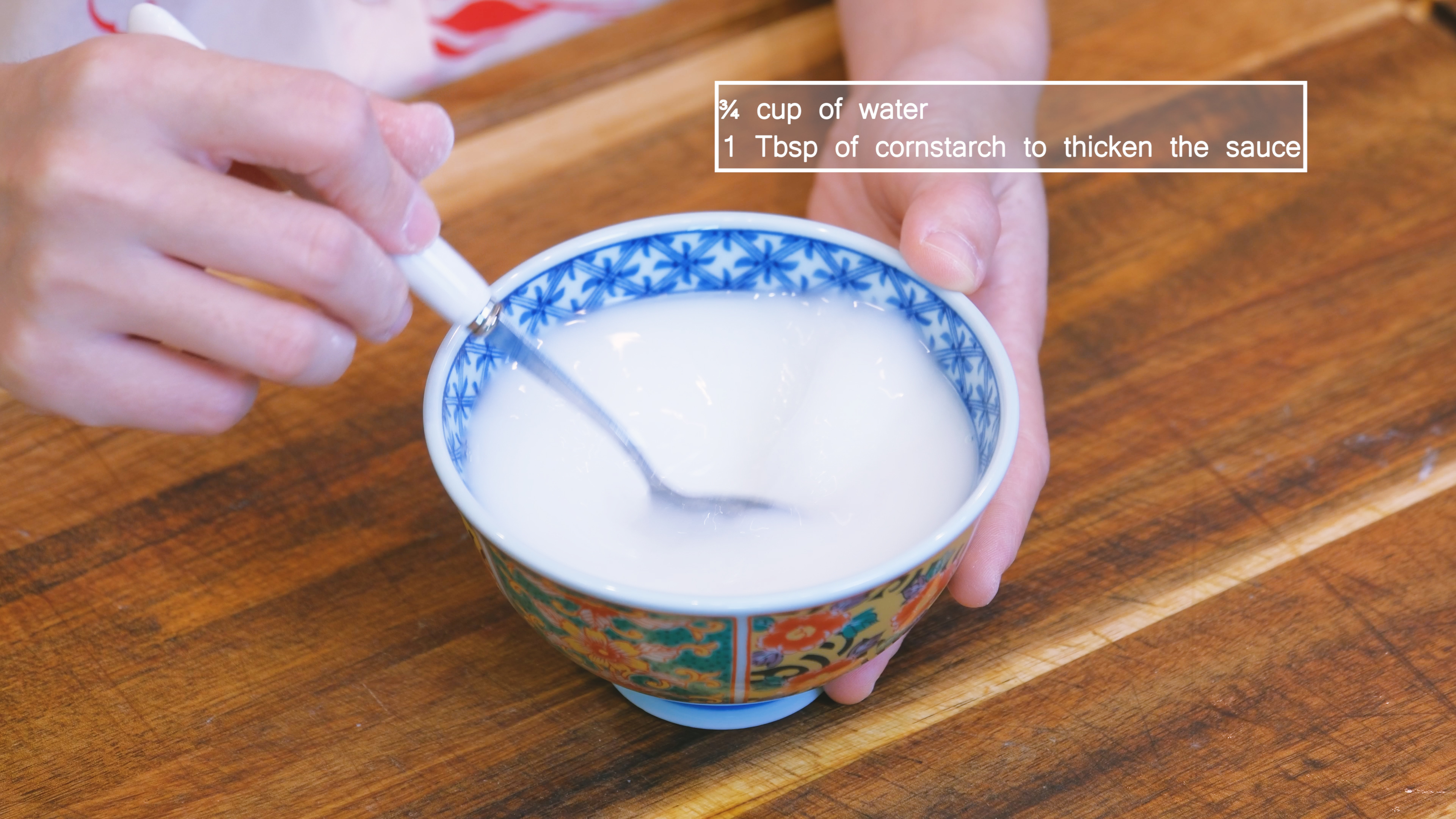 Image of Combine 1 Tbsp cornstarch and ¾ cup water in a...