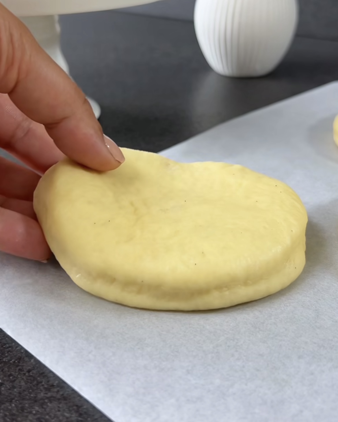 Image of Roll the dough out to 1 cm thickness and cut...