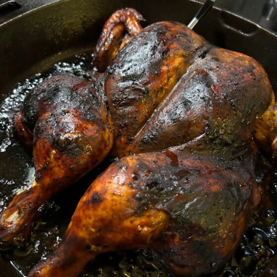 Image of Once the chicken is carved and ready to serve, pour...