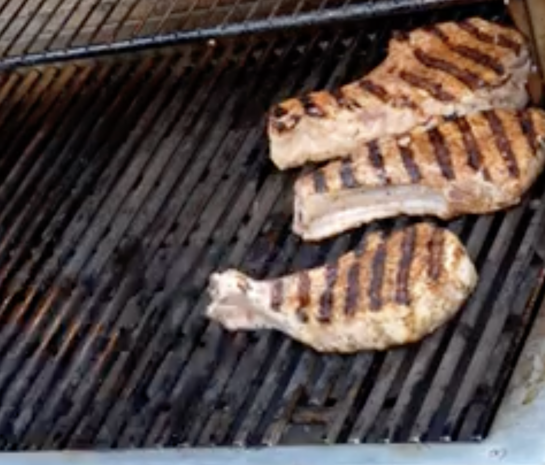 Image of Cook pork chops for two minutes on the heat to...