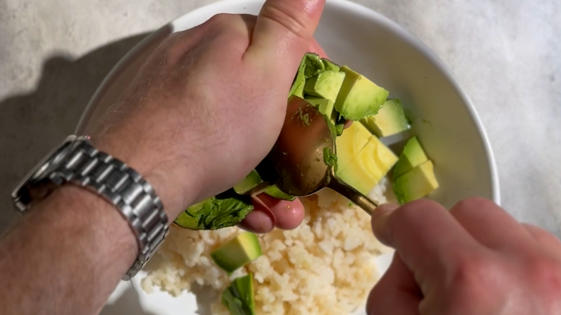 Image of Cube the Avocado: Cube a perfectly ripe avocado to add...