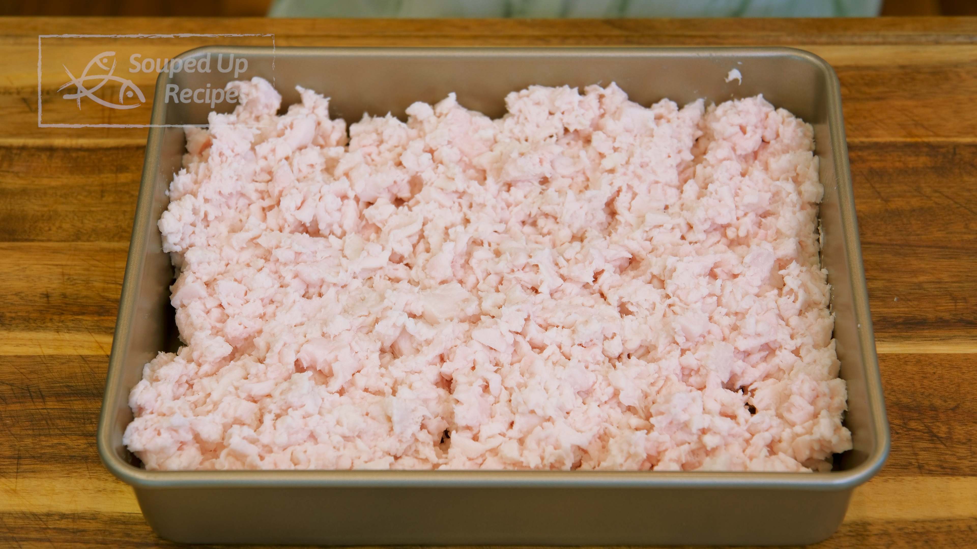 Image of Put the chopped fat into a deep baking pan and cover...