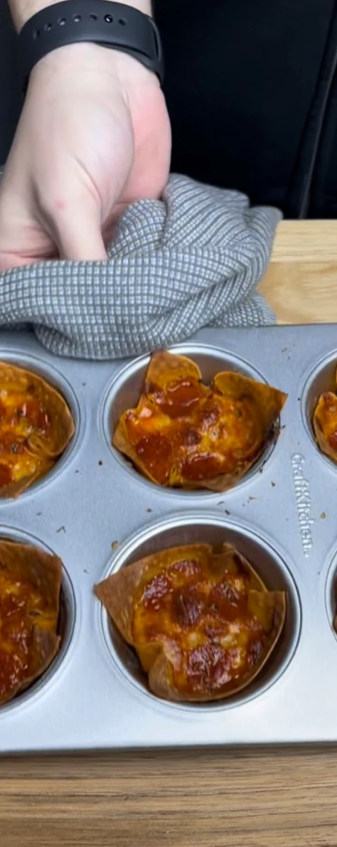 Image of Place muffin tin into the oven at 380 degrees for...