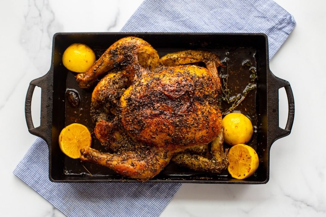 Oven-Roasted Chicken with Herbs and Lemon