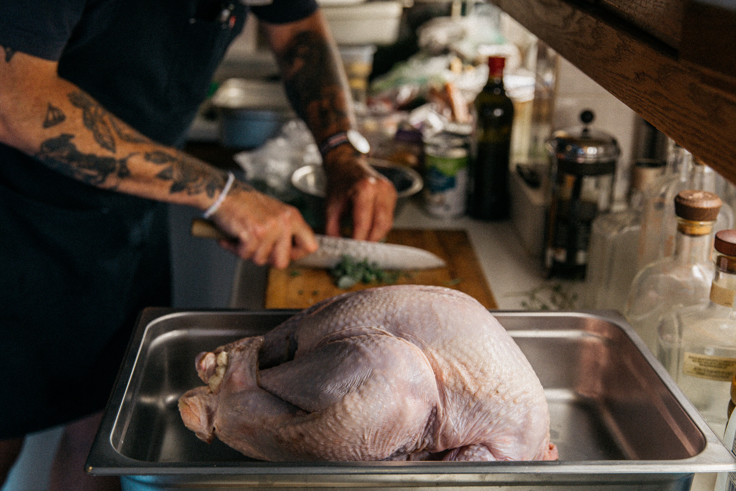 Image of Prep the Turkey: Remove the giblets and neck from the...