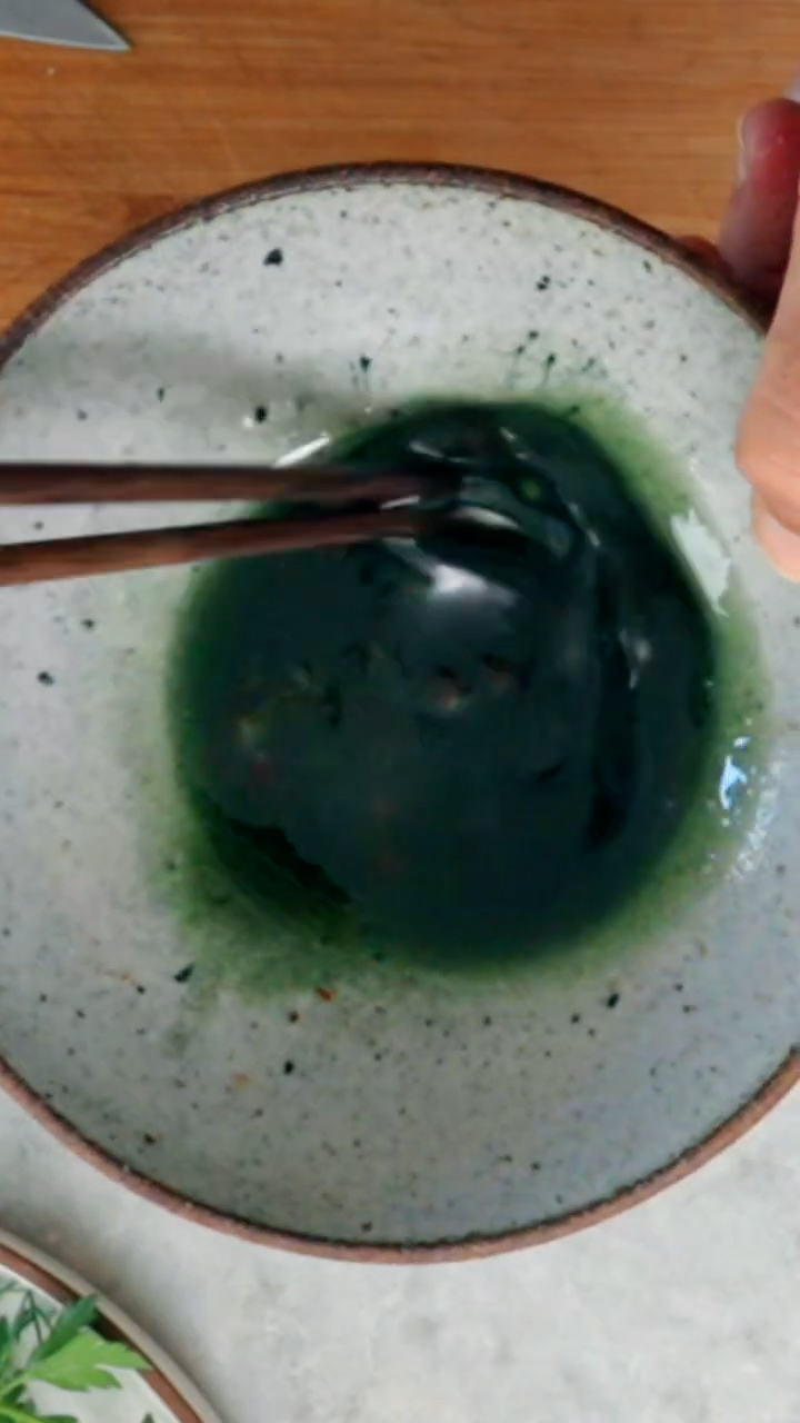 Image of Make the spirulina emulsion: In a small bowl, combine 2...