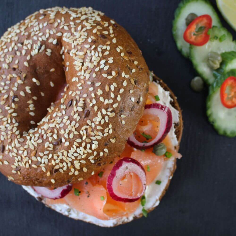 Low Carb Bagel With Salmon And Cream Cheese Recipe