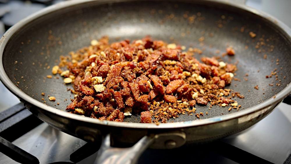 Image of Then add panko crumbs and toast until heavily tanned