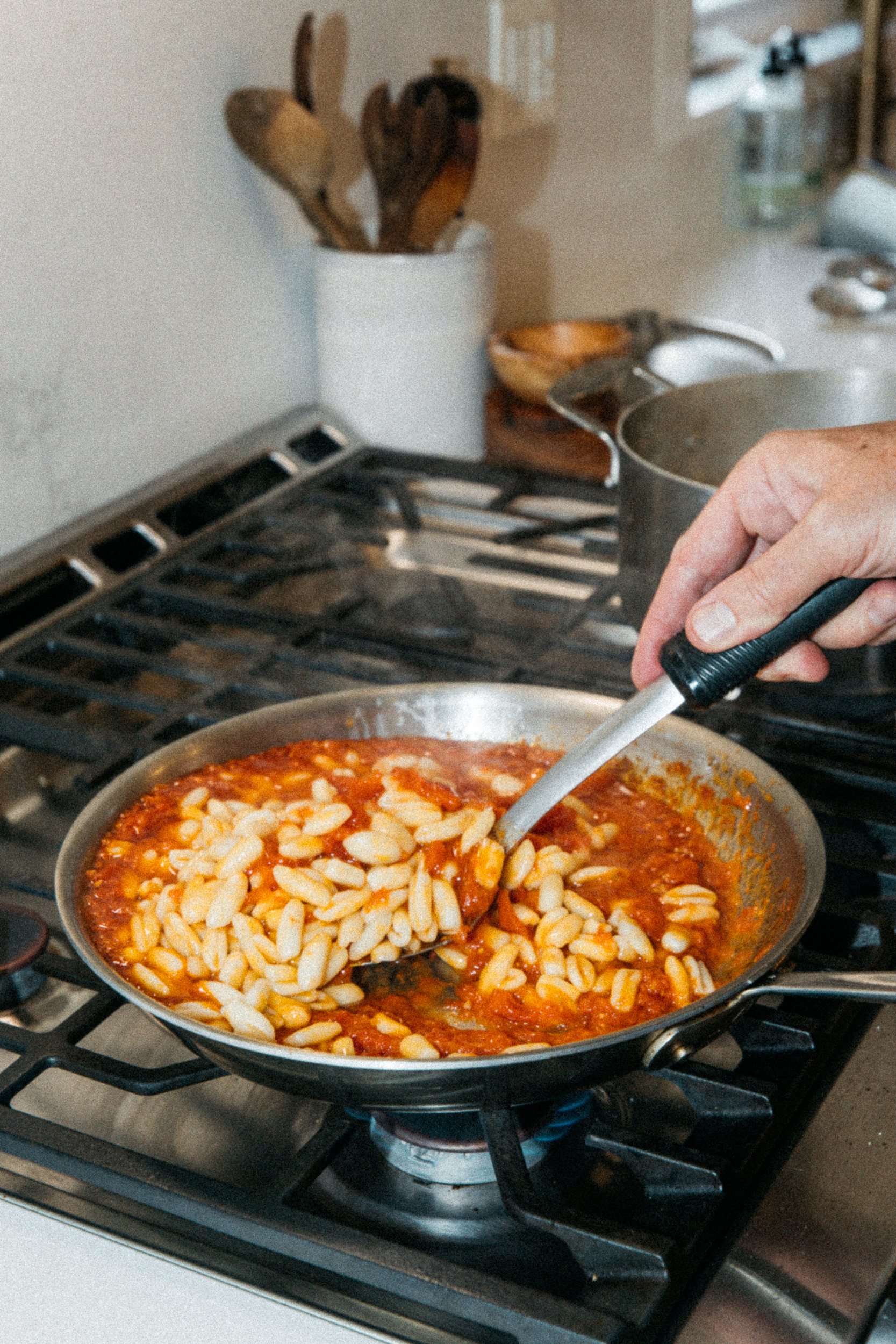 Image of Now, Put it All Together:Bring your salty pasta water to...