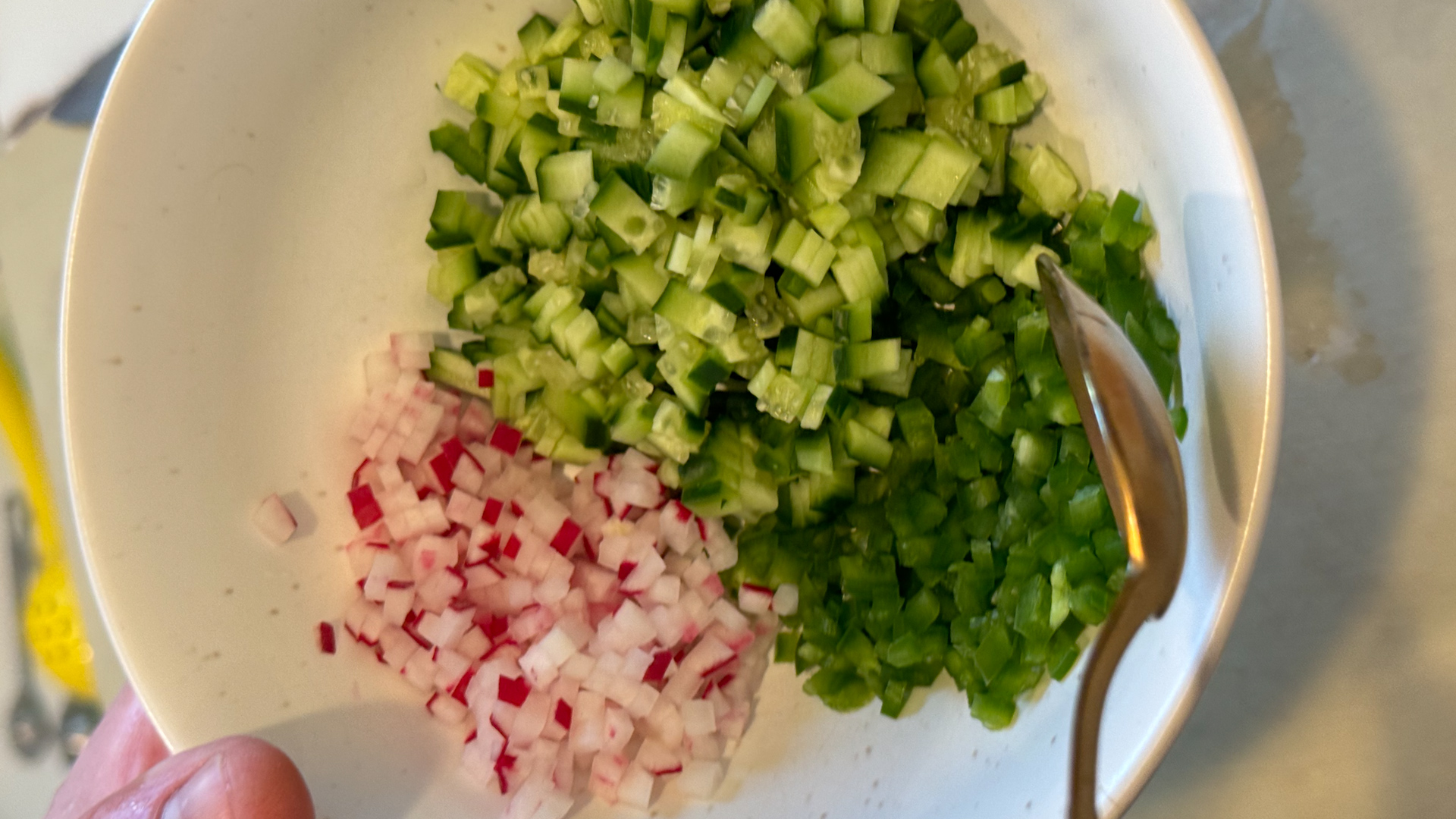 Image of Prepare the Vegetables: Cube the jalapeno (no seeds or pith),...