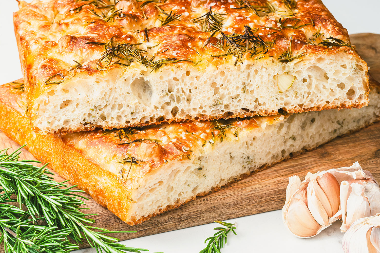 Garlic, Parmesan, and Rosemary Focaccia