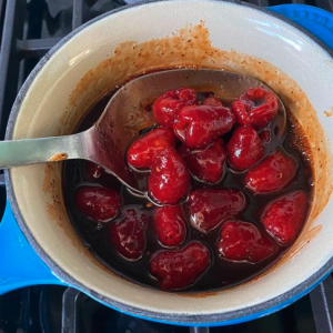 Image of Right before you pull from the heat, add fresh raspberries...