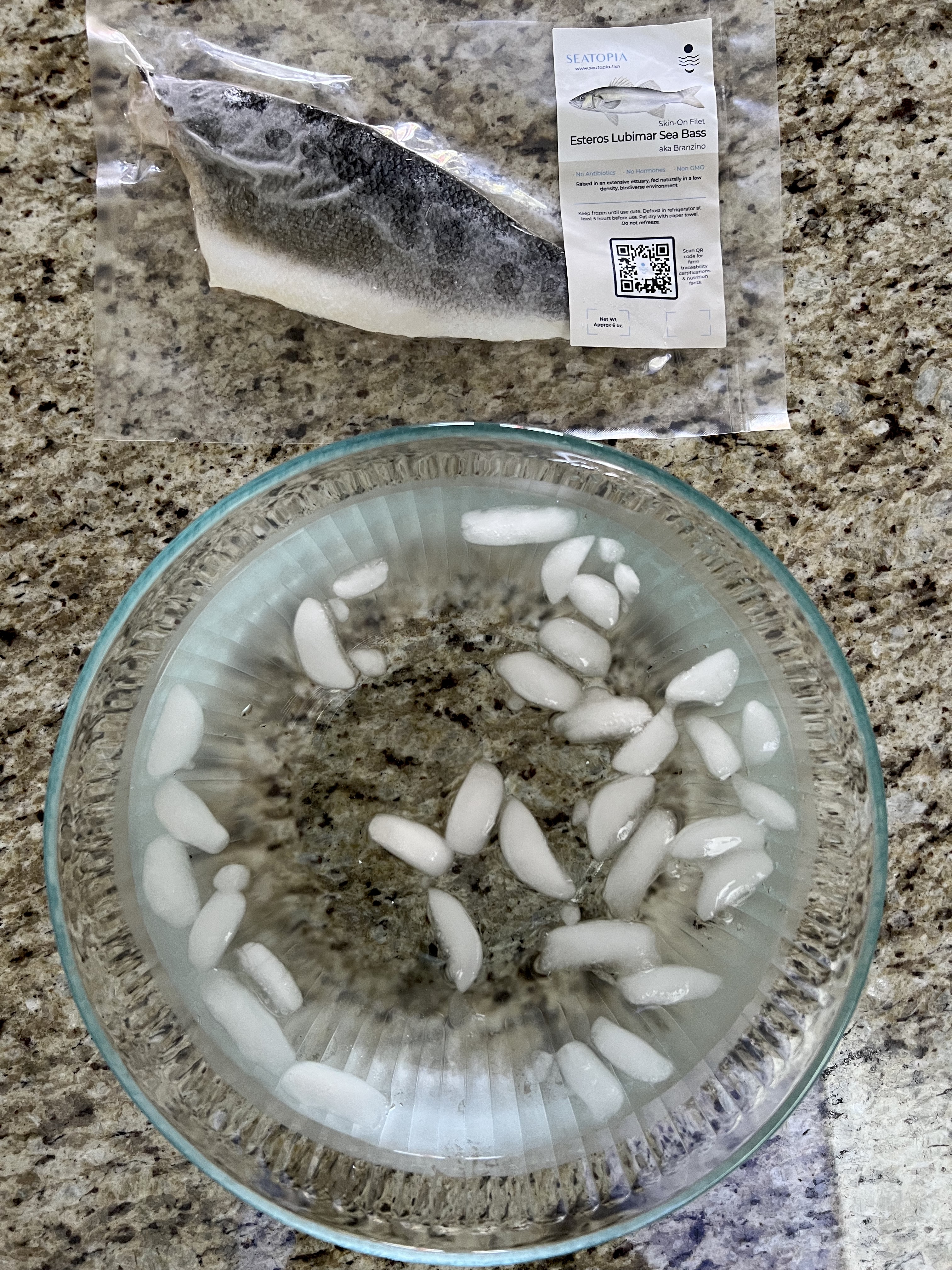 Image of Fill a large bowl with ice and cold water.