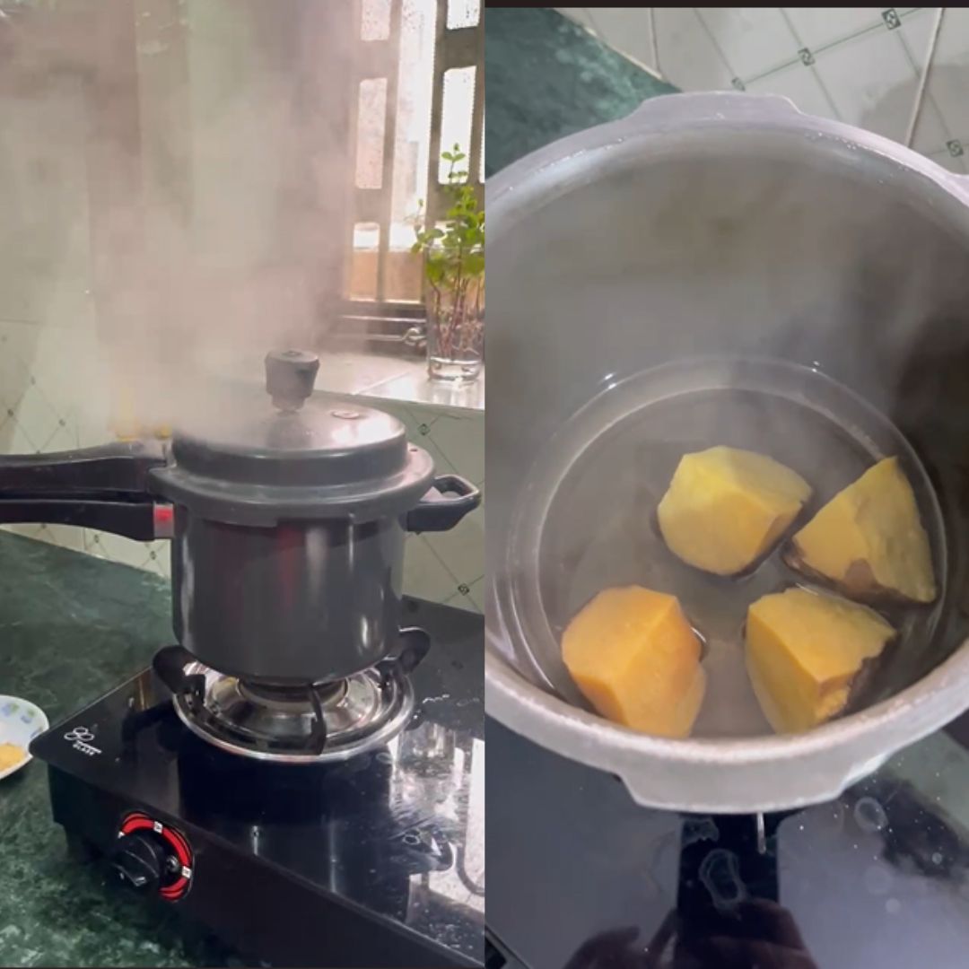 Image of Boil the yam in salted water for about 15 minutes...