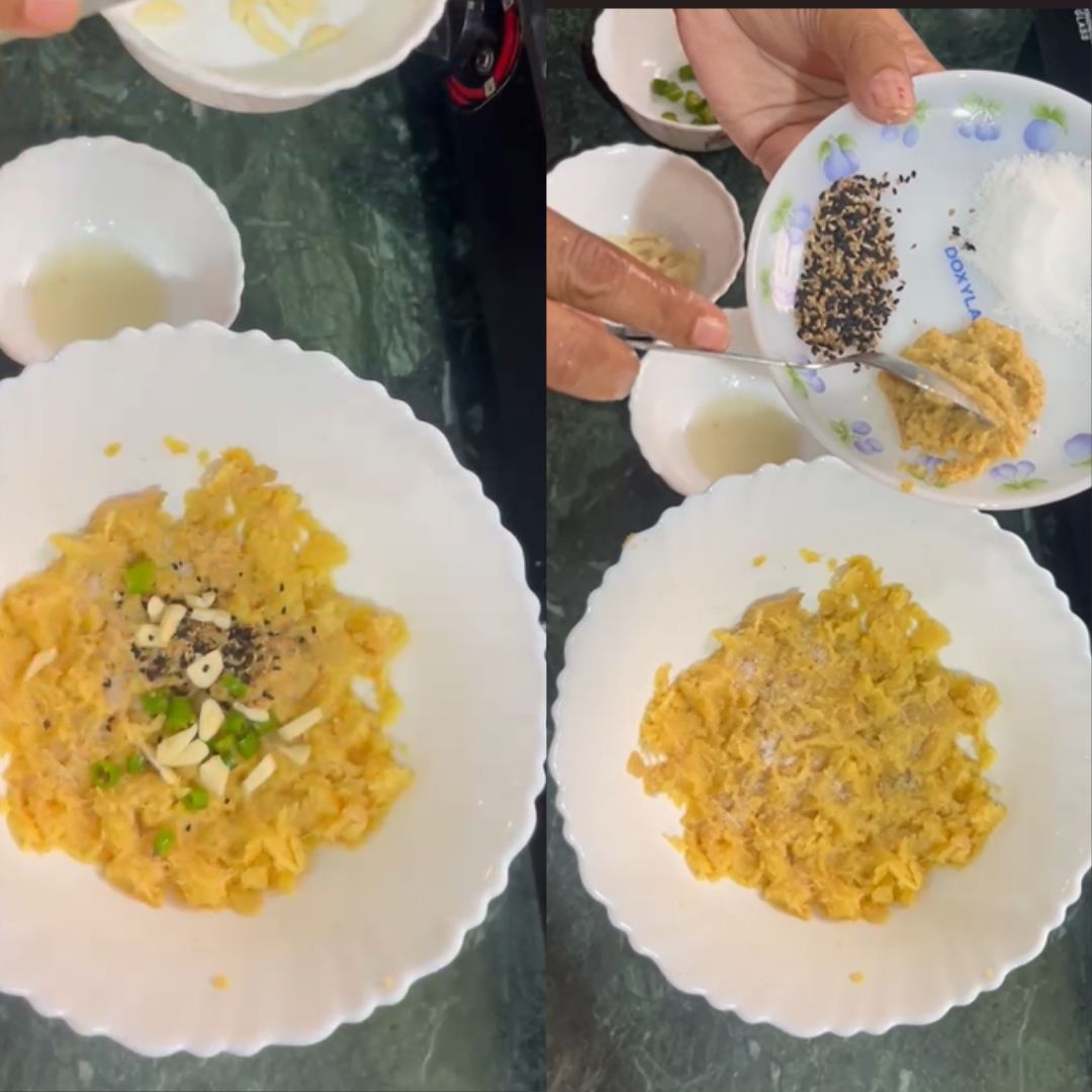 Image of Add carom seeds (ajwain) and nigella seeds (kalonji).