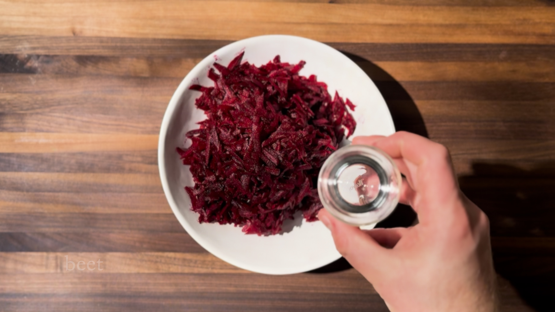 Image of Shred the Beets: Grate 500 grams of organic beets into...