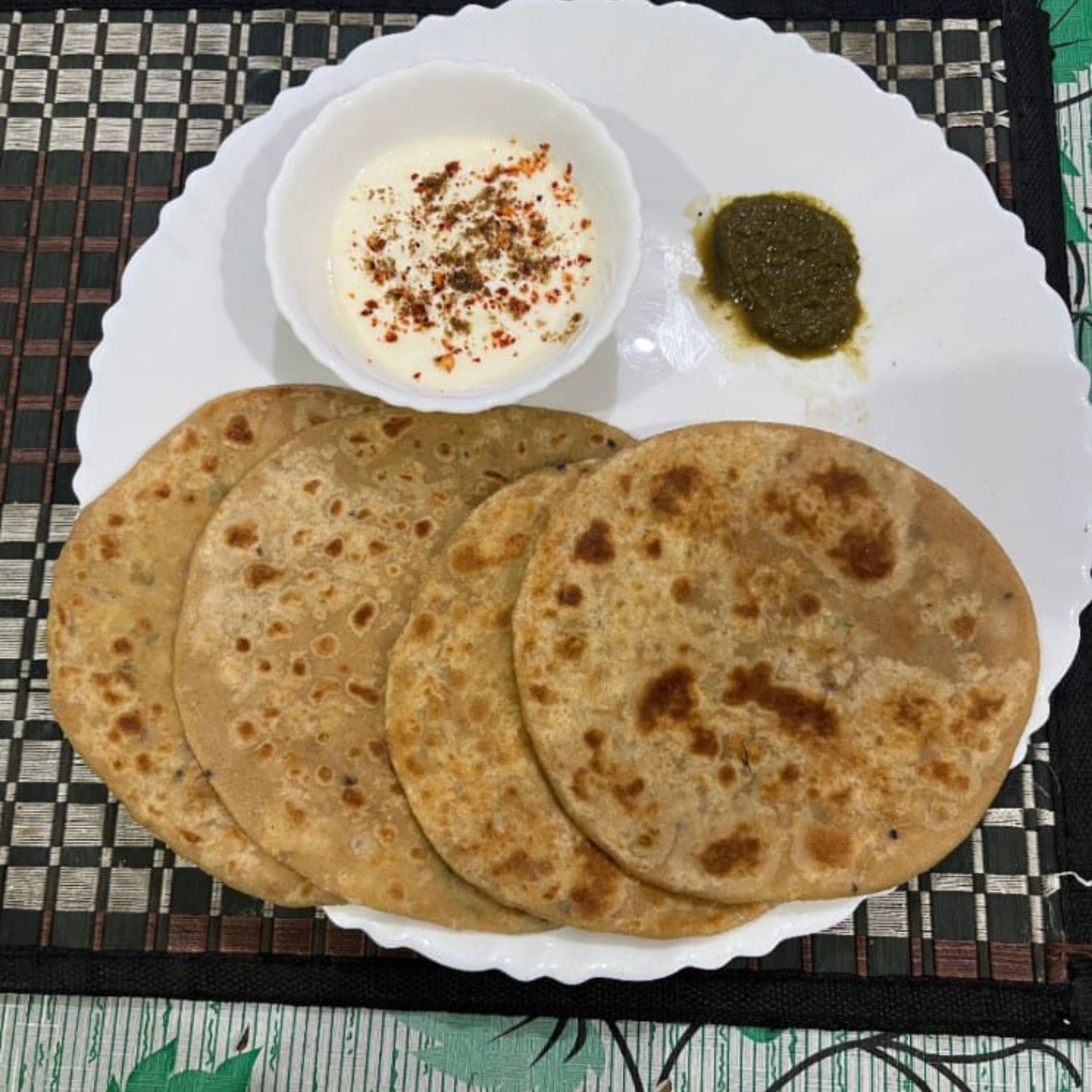 Image of Serve Sattu Paratha hot with chutney, curd, or pickle for...