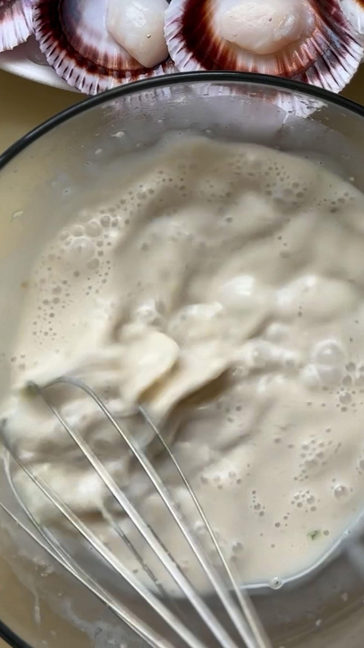 Image of Whisk the sauceWhisk the ingredients until smooth and creamy, ensuring...