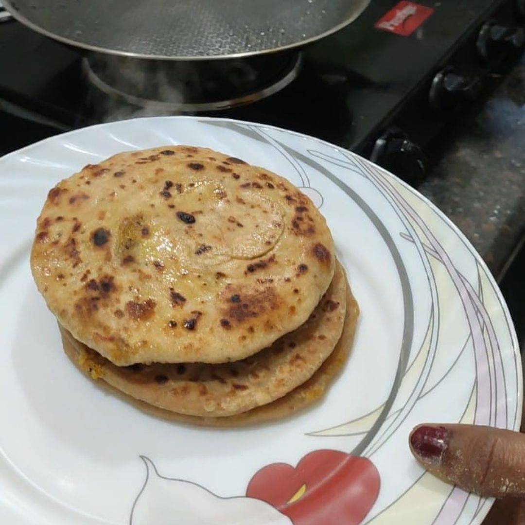 Image of Serve the hot Mooli Paratha with a dollop of butter,...