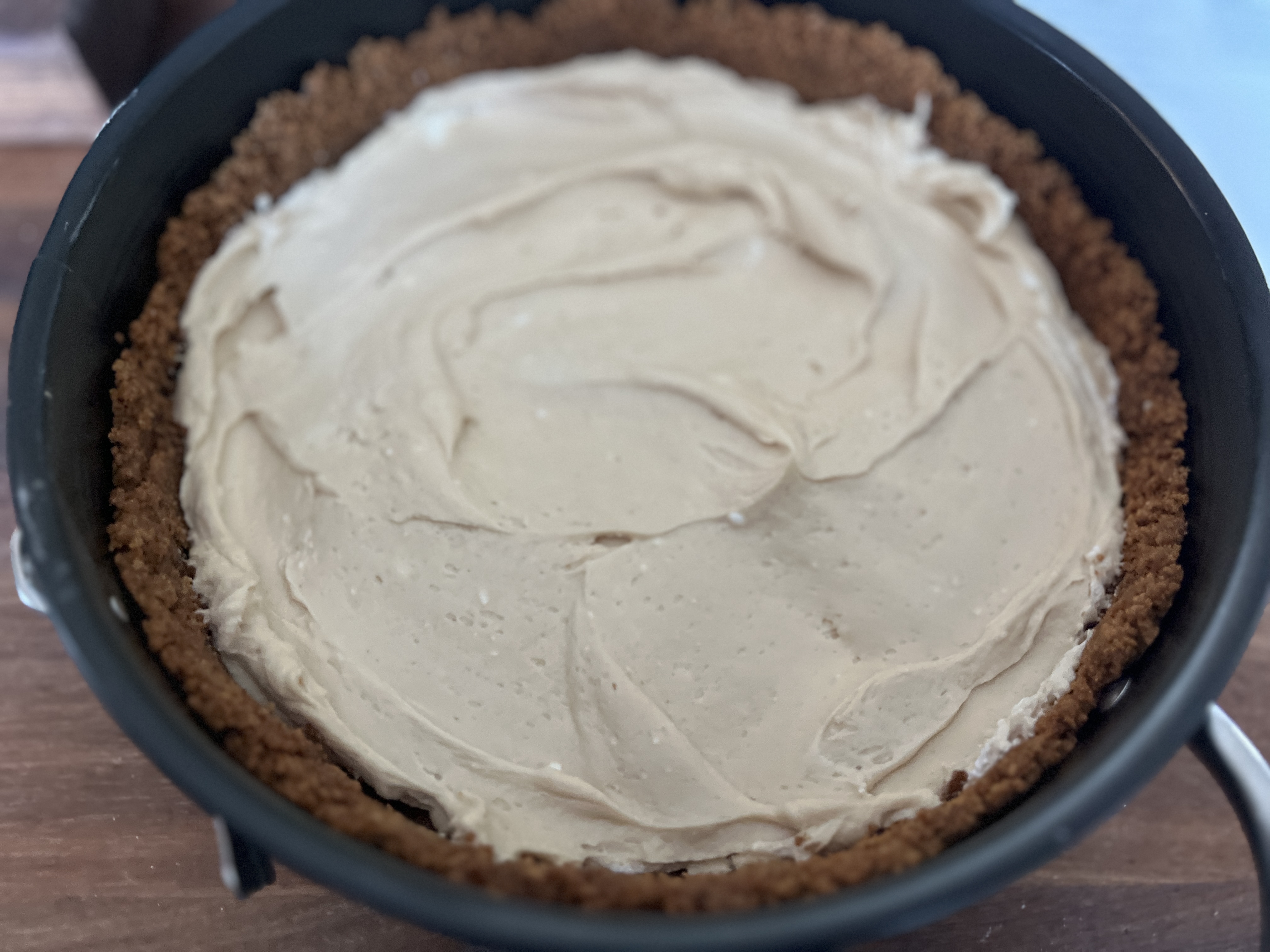 Image of Add half of the cream cheese mixture on top of...