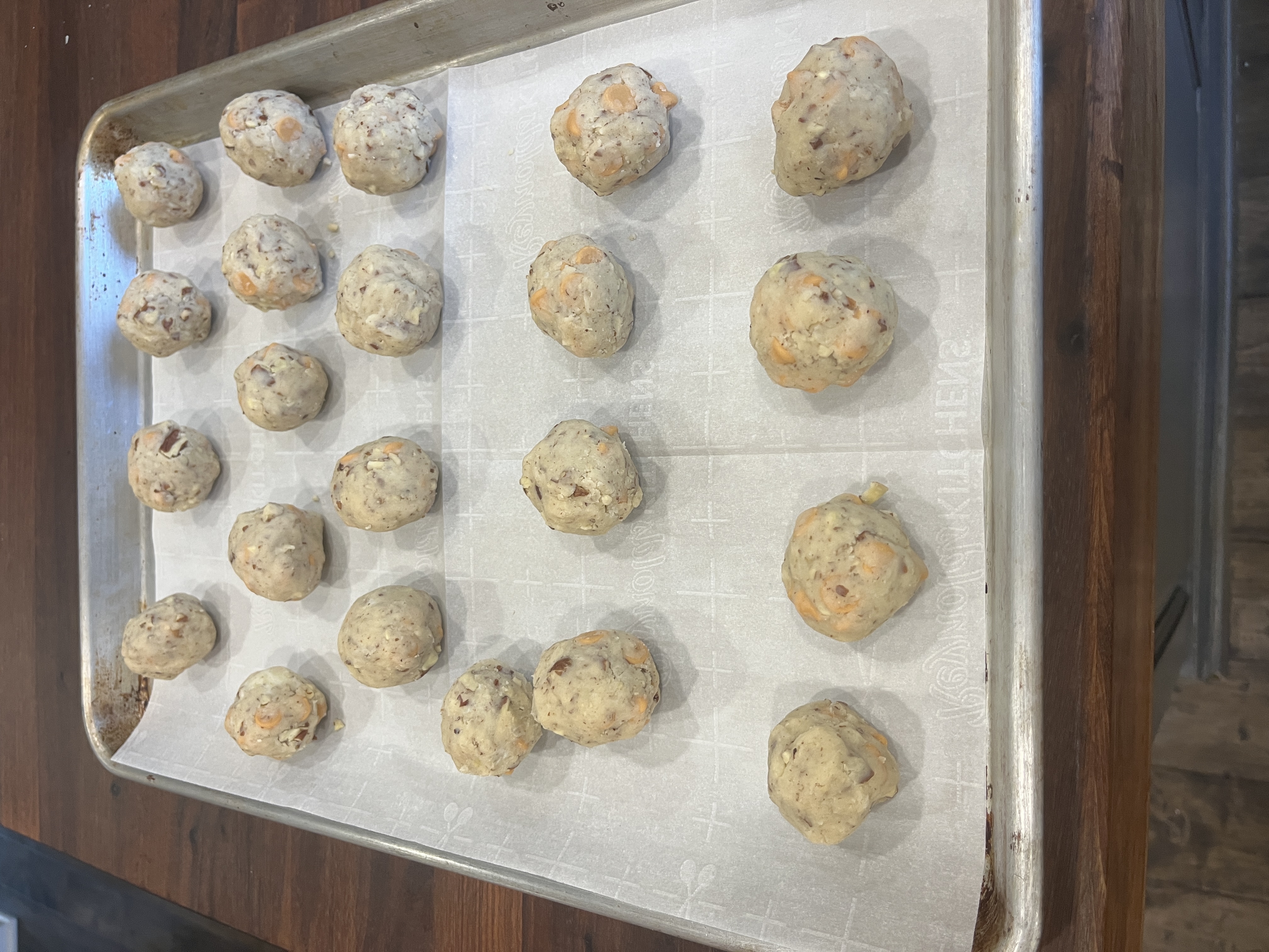 Image of Shape dough into balls using small cookie scoop or 1...