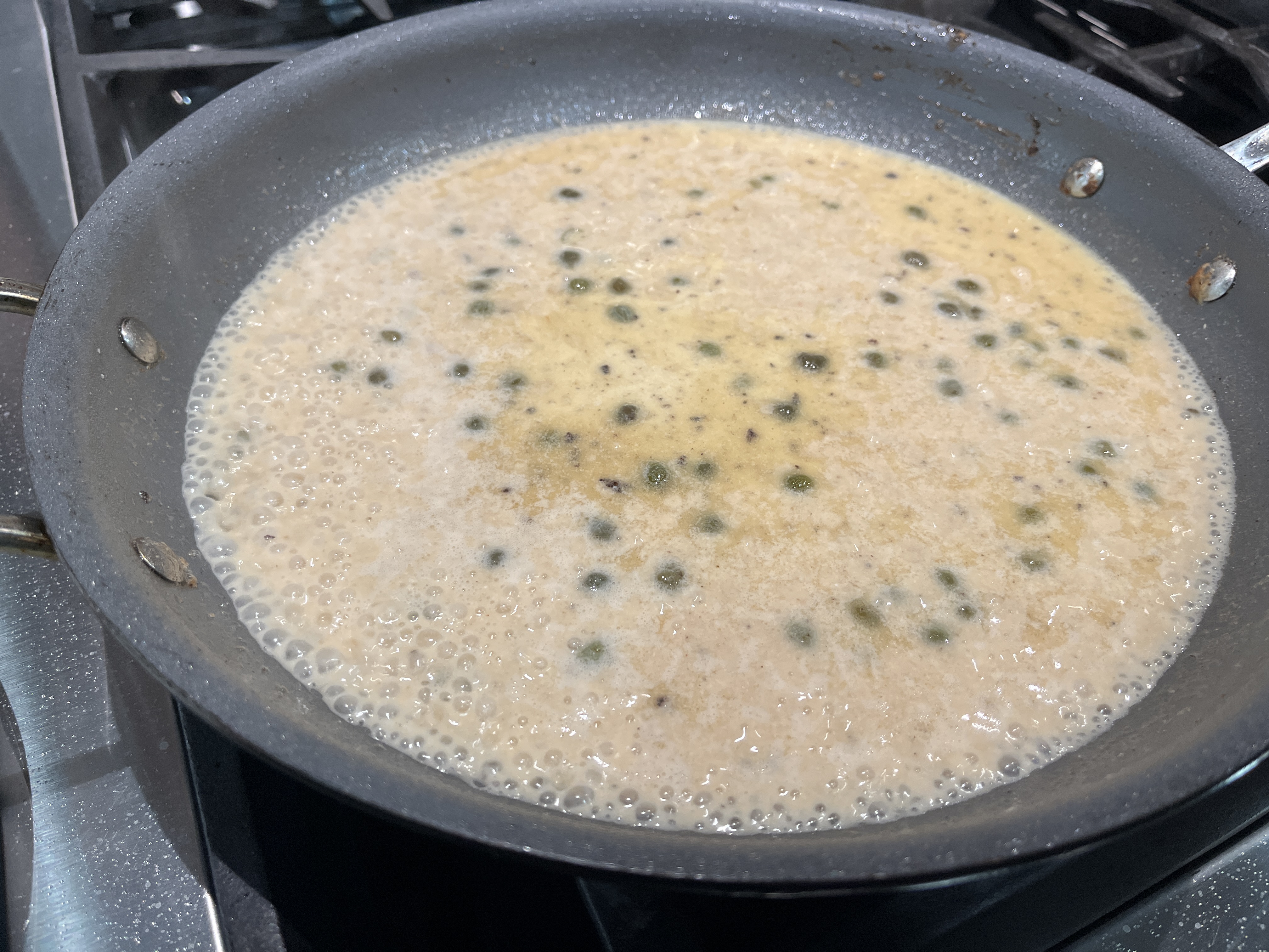 Image of Using the same pan that you cooked the chicken in,...