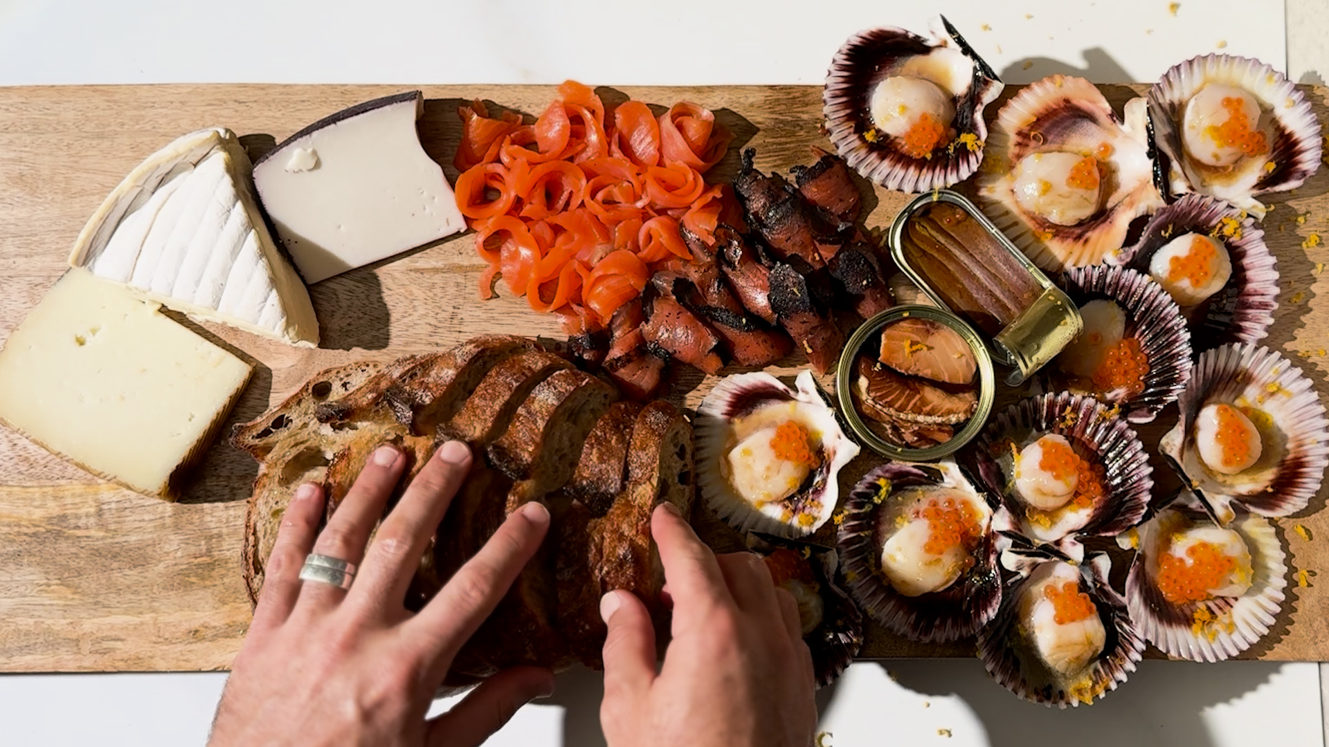 Image of Prepare the Bread: Slice fresh bread into bite-sized pieces and...