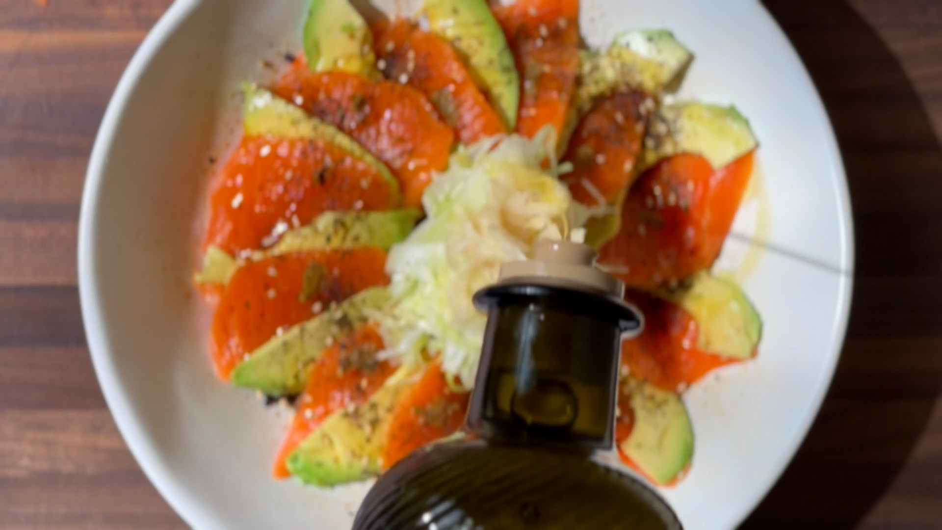 Image of Drizzle Olive Oil: Finish with a light spray of extra...