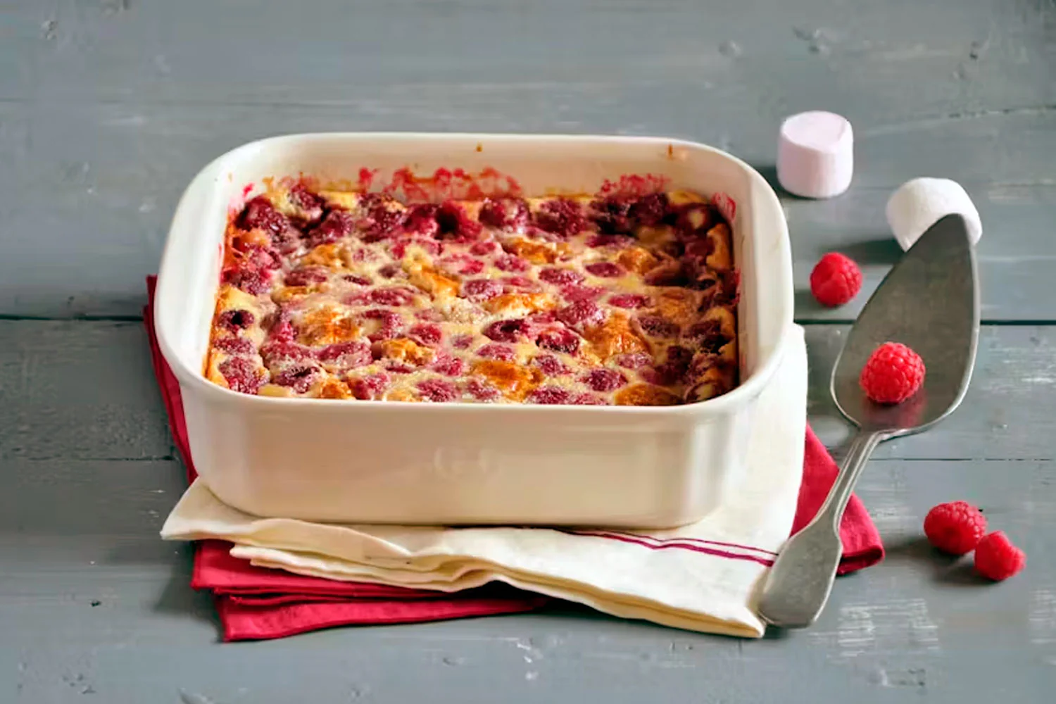 Himbeer-Clafoutis mit Marshmallows