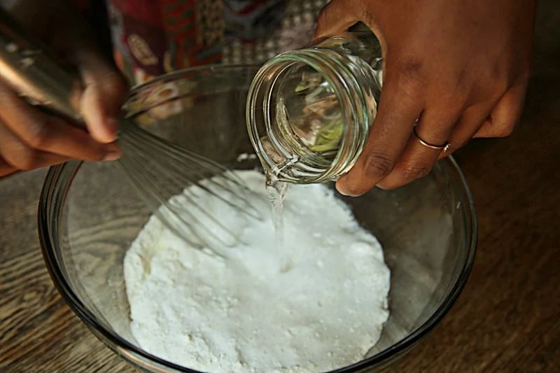 Image of  Wisk the dry ingredients together. 