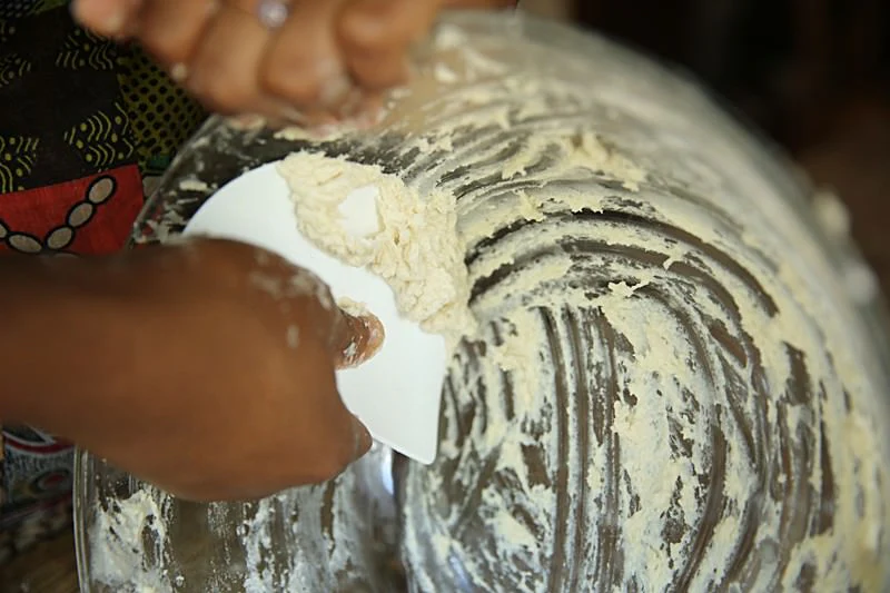 Image of Place the wet dough on a well-floured surface.