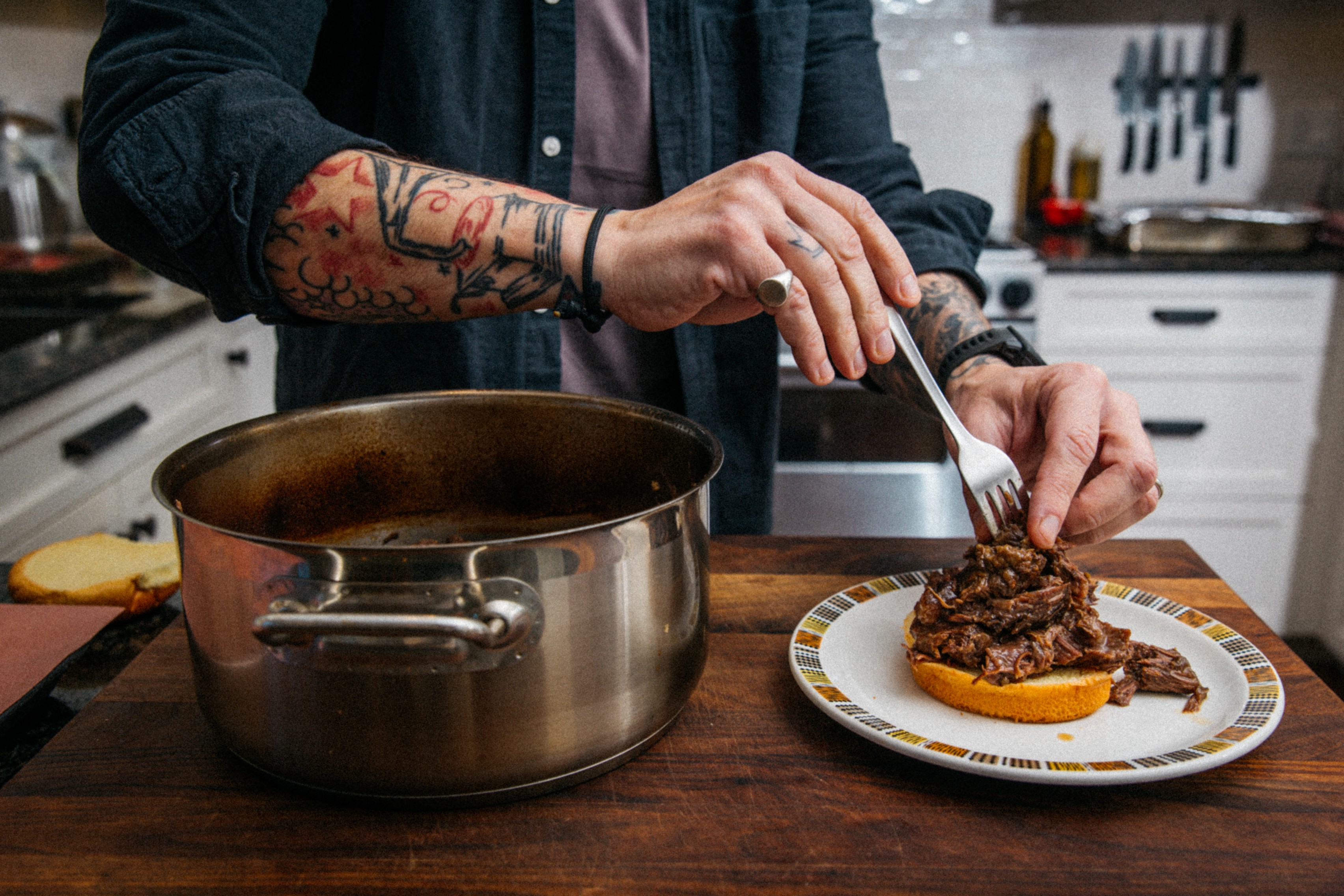 Image of Step 8: Let meat cool in cooking liquid for at...